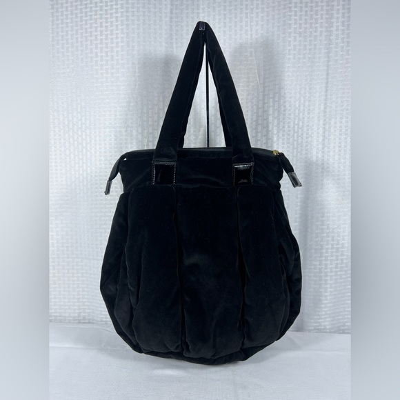 See by Chloé Black Velvet Tote Bag with Butterfly Charm & Dust Bag - Picture 2 of 12